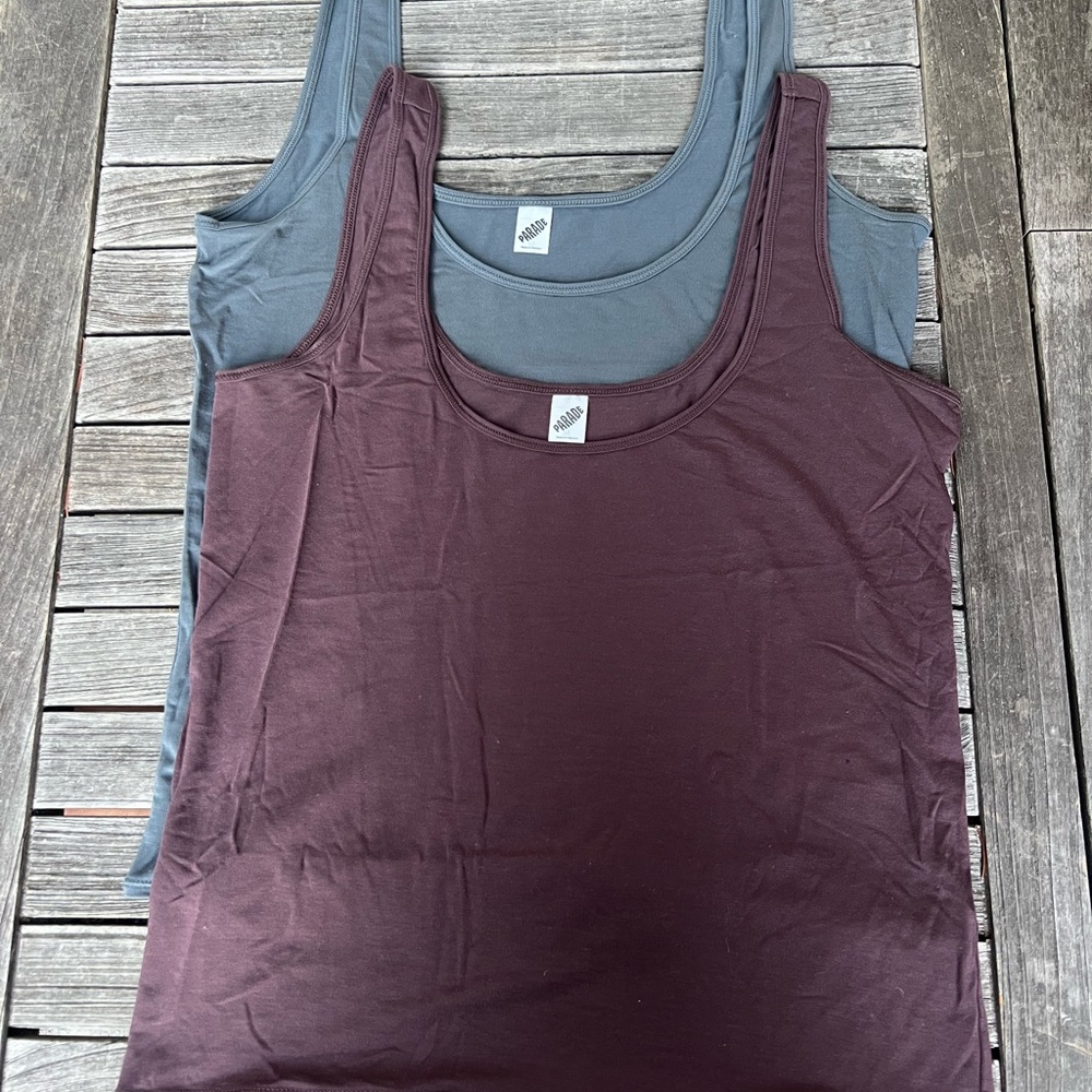 Parade Women's Tank Tops - Steel Blue and Purple